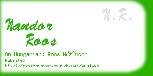 nandor roos business card